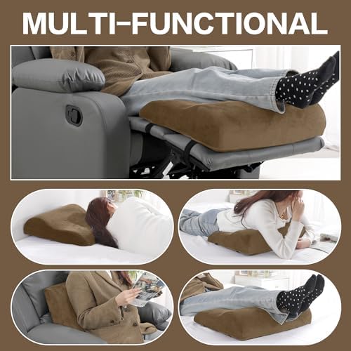 HOMBYS Extra Large Recliner Leg Pillow, Foam Foot Rest Cushion Wave Shape - Image 5