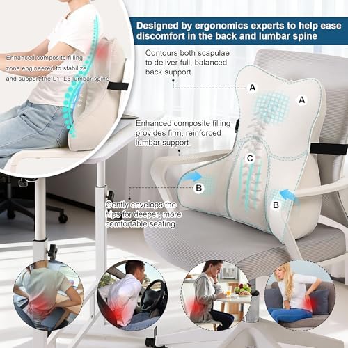 Lumbar Support Pillow – Multi-Functional Ergonomic Back Cushion - Image 4