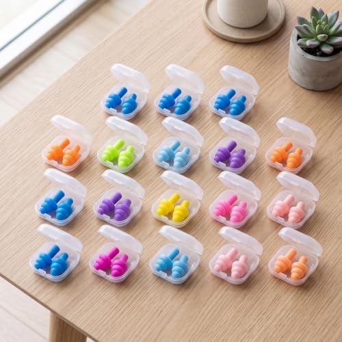 24 Pairs Multicolor Ear Plugs Bulk NRR 29dB Reusable Silicone Ear Plugs - Image 5