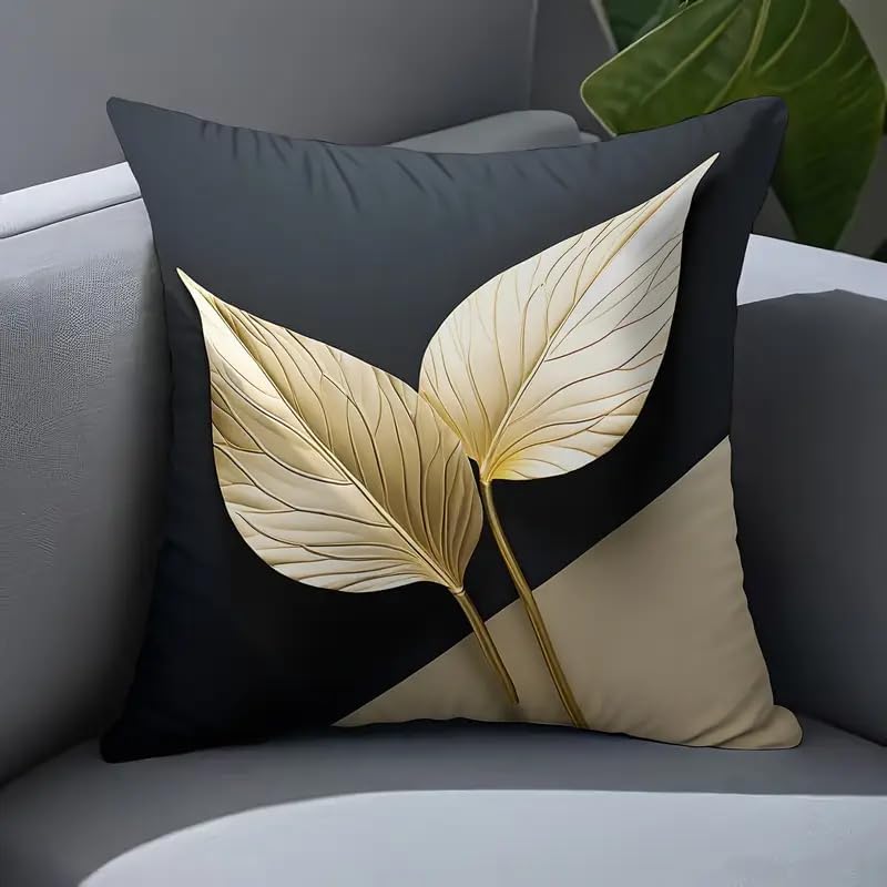 2pcs Modern Decorative Linen Throw Pillow Cover, Square Cushion Case - Image 2