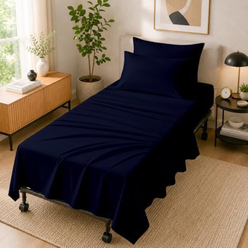 Cottingon 4 PC Cot Sheet Set 30"X75", Egyptian Cotton by COTTINGON