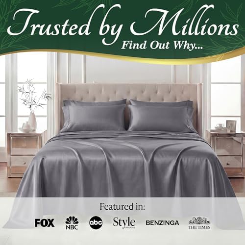 DECOLURE 100% Viscose Derived from Bamboo Sheets Full Size, Luxury 6 Pc Set - Image 5