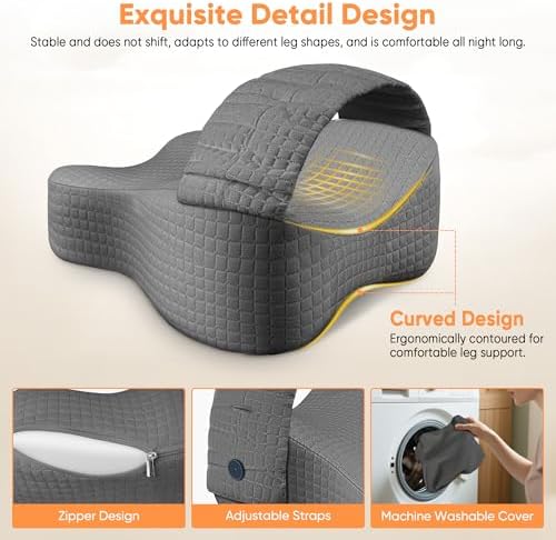 Knee Pillow for Side Sleepers, Leg Pillow for Side Sleeping, Sciatica Pain - Image 4