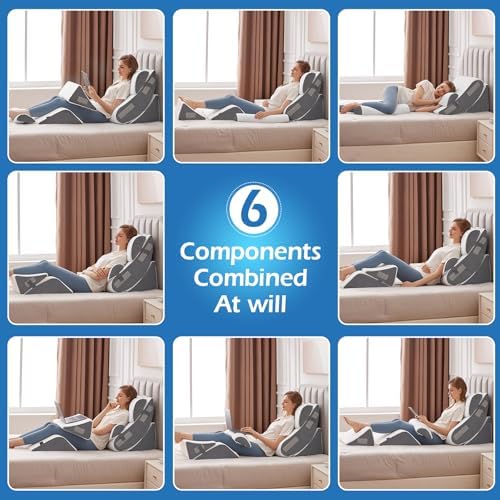 Ahpmeoa 6PCS Wedge Pillow Set for After Surgery, Sit Up Pillow - Image 2