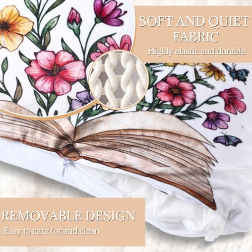 18 x 18 Inch Reading Pocket Pillow Just One More Chapter Pillow - Image 4