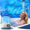 Spa-Like Shower Lamp with Bluetooth Speaker,Waterproof 16-Color Ocean Wave Projector Light, Rechargeable Bathroom Lamp with Touch&Remote Control,Cordless Light for Inside Shower/Bathtub by Unknown