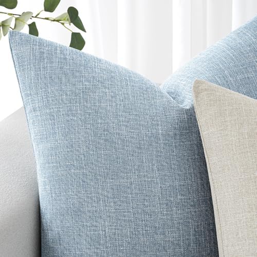 MIULEE Pack of 2 Decorative Linen Burlap Textured Pillow Covers Farmhouse Boho - Image 7