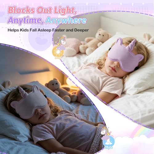 Kids Sleep Mask, Contoured 3D Sleeping Eye Mask - Image 6