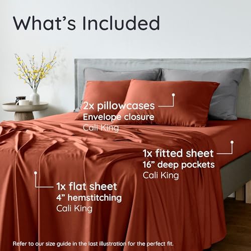 Bambaw 100% Viscose Derived from Bamboo Sheets California King Size Set – 4pcs - Image 2