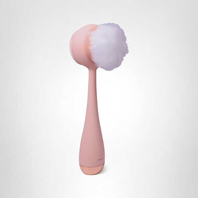 PMD Clean Body - Smart Body Cleansing Device with Silicone Brush & Three Interchangeable Attachments - Waterproof - SonicGlow Vibration - Cleanse, Exfoliate, & Massage Body
