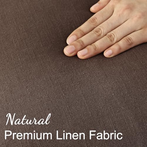 decorUhome Linen Fringe Chocolate Throw Pillow Covers 18x18 Set of 2 - Image 3