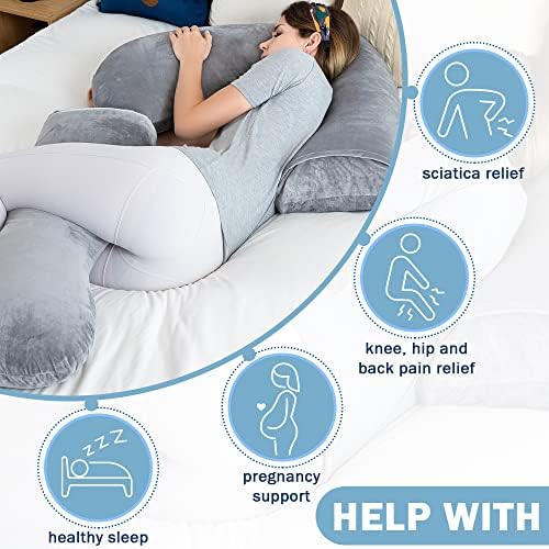 INSEN Pregnancy Pillow for Sleeping, Maternity Body Pillow for Pregnancy Women - Image 5