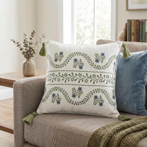 ISAENNE Designer Linen Throw Pillow Cover - Image 2