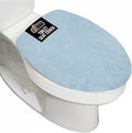 GORILLA GRIP Thick Memory Foam Bathroom Toilet Lid Seat Cover, Soft Velvet Topside, Machine Wash, Plush Cushioned Covers Fits Most Size Lids, Decorative Bath Room Accessories, 19.5x18.5, Light Blue