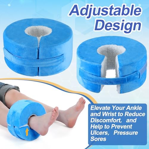 Soulchen 2 Pack Heel Protector for Pressure Sores Fleece Foot Elevation Pillow - Image 3