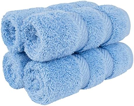 American Soft Linen 100% Cotton Luxury Turkish Towels, 4 PC Washcloth Set by AmericanSoftLinen