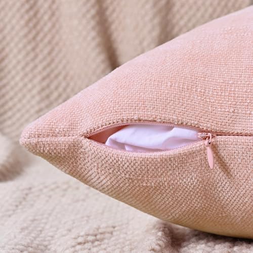 Set of 4 Soft Textured Decorative Throw Pillow Covers 20x20 Inch Cozy Farmhouse - Image 3