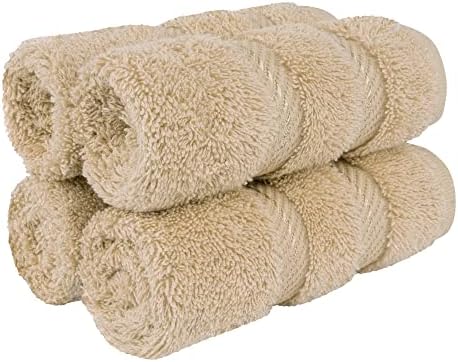 American Soft Linen 100% Cotton Luxury Turkish Towels, 4 PC Washcloth Set by AmericanSoftLinen