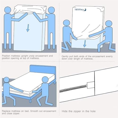 Queen Mattress Protector Zippered, Soft Terry Surface Mattress Encasement - Image 4