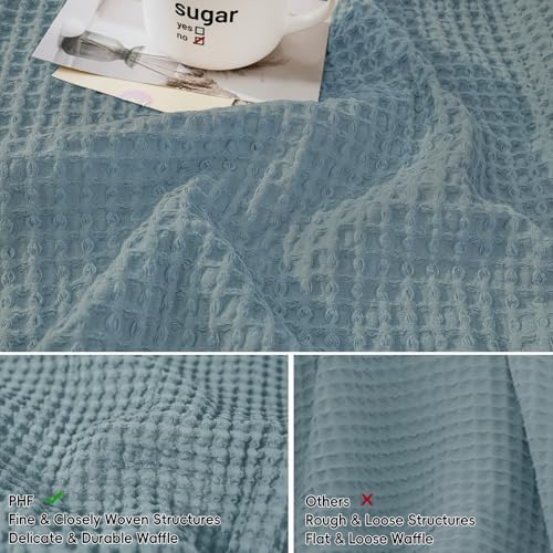 PHF 100% Cotton Waffle Weave Throw Pillow Cover, No Filling, 2 Pack Elegant - Image 4