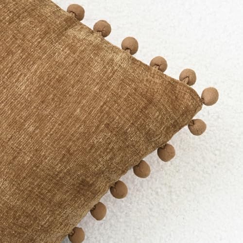 CaliTime Decorative Couch Throw Pillow Covers 18 X 18 Inches Apricot Brown - Image 3