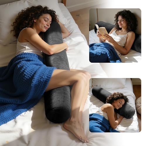 SyMax 7.8"x60" Body Pillow for Queen Bed, Bolster w/Removable Polyester Cover - Image 3