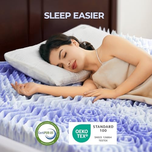 Dreamsmith King 3-Inch 7-Zone Cooling Gel Memory Foam Mattress Topper - Image 3