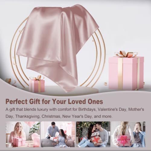 LYSHIN Pink Silk Pillowcases 2 Pack King Size - Image 6