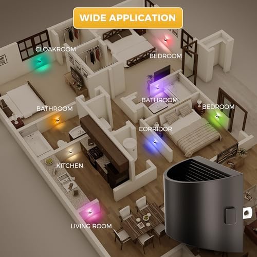 L LOHAS LED Night Lights Plug into Wall, 8 Colored Kids Night Light, 2 Pack - Image 7
