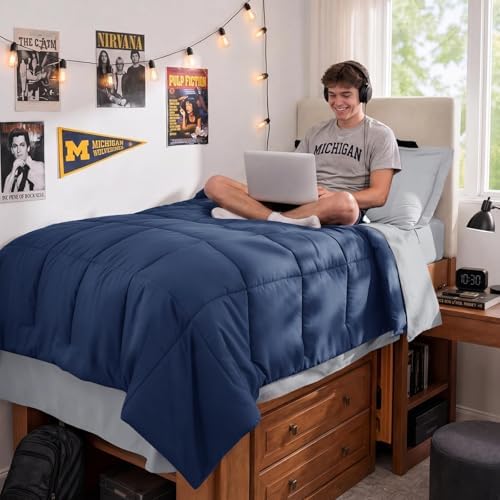 JOLLYVOGUE Twin Comforter Set, Ultra-Soft Bed in a Bag Twin Size 5 Pieces - Image 5