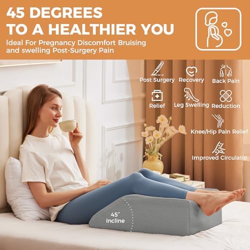 BIEEZZK Leg Elevation Pillow Blood Circulation, 23.6×16.8×8in - Image 6