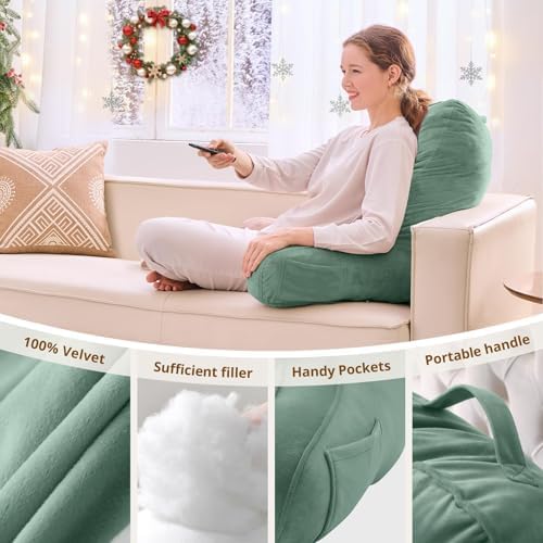 Sasttie Reading Pillow for Bed, Back Pillow for Sitting Up - Image 5