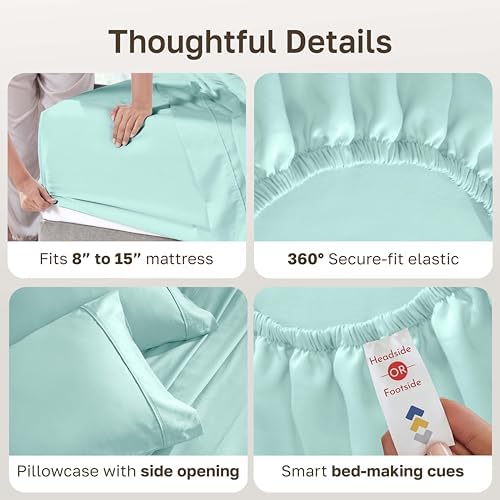 California Design Den 100% Cotton Sateen Twin/XL Sheets - Image 5