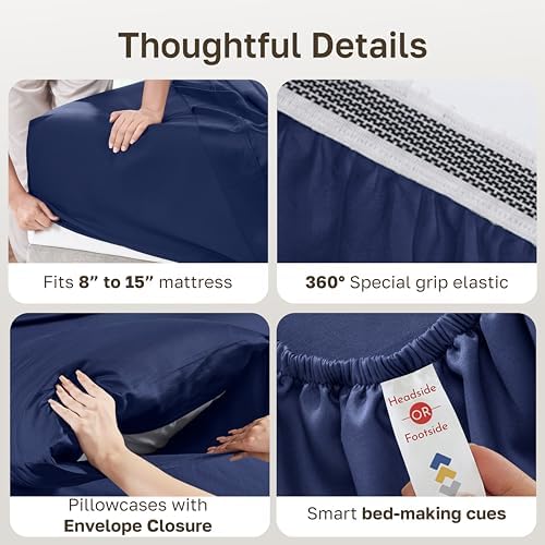 California Design Den 100% Organic Cotton Full Size Sheet Sets - Image 4