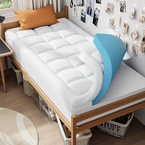 ELEMUSE 3 Inch Twin Dual Layer Memory Foam Mattress Topper by ELEMUSE