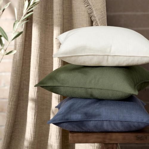 MIULEE Thick Textured Euro Sham Throw Pillow Covers 26x26 in Natural Beige - Image 6