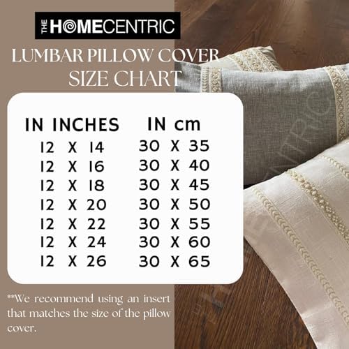 The HomeCentric Ivory Pack of 2, Silk Wooden Beads Lumbar Pillow Covers - Image 5