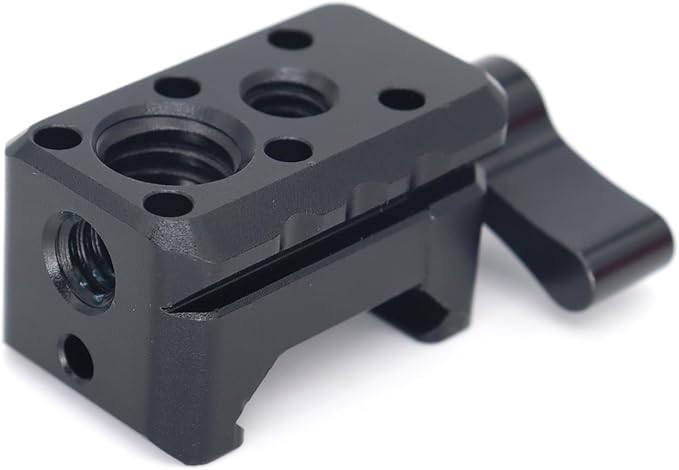 NATO Clamp Adapter,NATO Rail Lock Clamp Mount Quick Release with 1/4" 3/8" ARRI Thread for Camera Cage Handle Monitor LED Light Microphone Cold Shoe Magic Arm