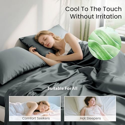 Love's cabin 3 Piece Twin Sheet Set, 100% Rayon Derived from Bamboo, Cooling & - Image 3