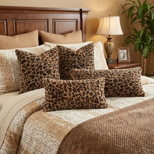 Leopard Cheetah Print Farmhouse Boho Room Decor Throw Pillow Covers 16x16 - Image 5