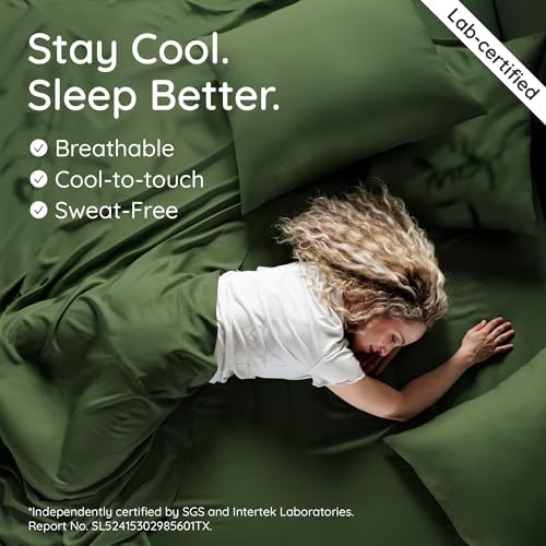 Bambaw 100% Viscose Derived from Bamboo Fitted Sheet Twin Size, 15’’ Deep - Image 3