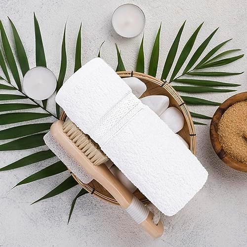Towel and Linen Mart 100% Cotton- Wash Cloth Set -Pack of 4,Quick Dry,Luxurious,Absorbent,Soft Feel Spa & Hotel Perfect for Daily Use (12X12 White) - Image 5