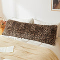XeGe Fluffy Faux Fur Leopard Print Body Pillow Cover 20x54 by XeGe