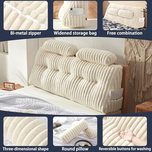 Rycwola Faux Fur Headboard Pillow - Image 5