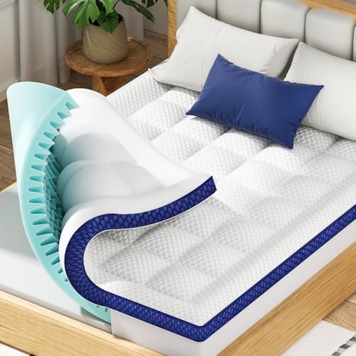 BEDELITE Dual Layer Queen Size Memory Foam Mattress Topper by BEDELITE
