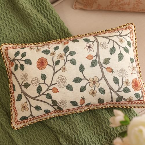 ISAENNE Designer Elegant Vintage Linen Throw Pillow Cover - Image 7
