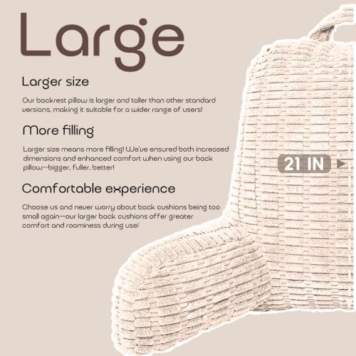 Reading Pillows for Bed Back Rest Pillow for Sitting up - Image 2