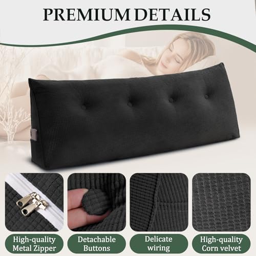 Headboard Pillow Full, Wall Backrest Wedge Pillow Headboard - Image 5