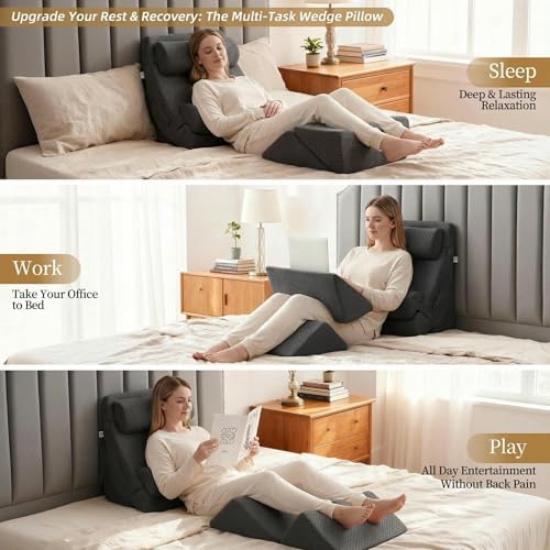 Axelrod 6PCS Orthopedic Bed Wedge Pillow Set, Post Surgery Foam - Image 5