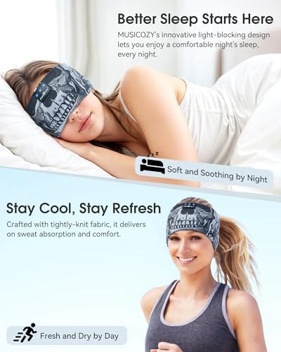 MUSICOZY Sleep Headphones Bluetooth Headband Headphones - Image 2